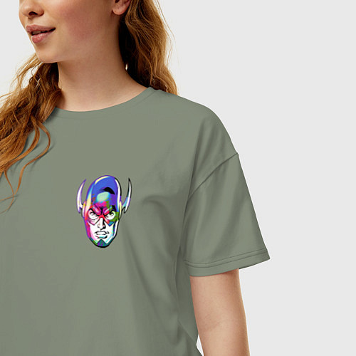 Женская футболка оверсайз Флэш / Авокадо – фото 3