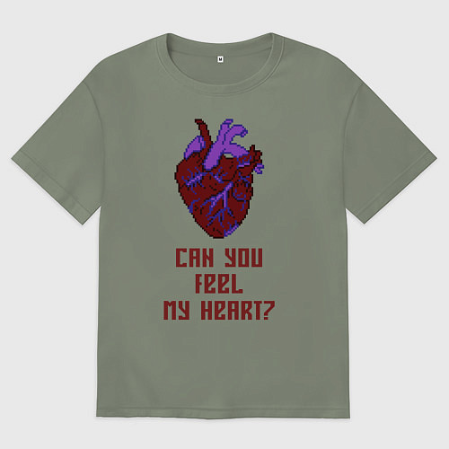 Женская футболка оверсайз Bring Me The Horizon 2D Сердце / Авокадо – фото 1