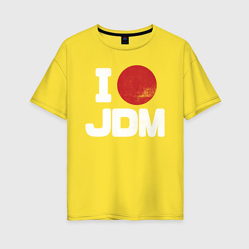 Женская футболка оверсайз JDM / Желтый – фото 1