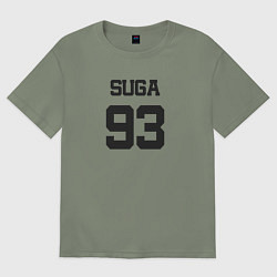 Футболка оверсайз женская BTS - Suga 93, цвет: авокадо