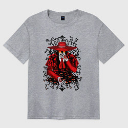 Футболка оверсайз женская Hellsing Хеллсинг, цвет: меланж