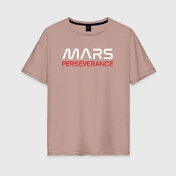 Футболка оверсайз женская MARS - Perseverance, цвет: пыльно-розовый