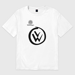 Футболка оверсайз женская Volkswagen, цвет: белый