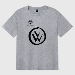 Футболка оверсайз женская Volkswagen, цвет: меланж