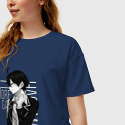 Футболка оверсайз женская OreGairu, цвет: тёмно-синий — фото 2