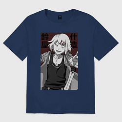 Футболка оверсайз женская Джузо Сузуя, цвет: тёмно-синий