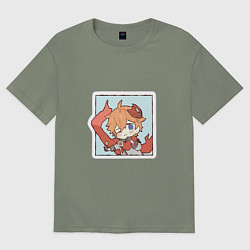 Футболка оверсайз женская Тарталья, цвет: авокадо