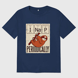 Футболка оверсайз женская I Nap Periodically, цвет: тёмно-синий