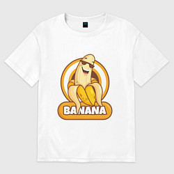 Футболка оверсайз женская Банан, цвет: белый