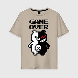 Женская футболка оверсайз MONOKUMA GAME OVER