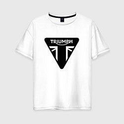 Футболка оверсайз женская Triumph Мото Лого Z, цвет: белый