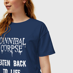 Футболка оверсайз женская Cannibal Corpse Eaten Back To Life Z, цвет: тёмно-синий — фото 2