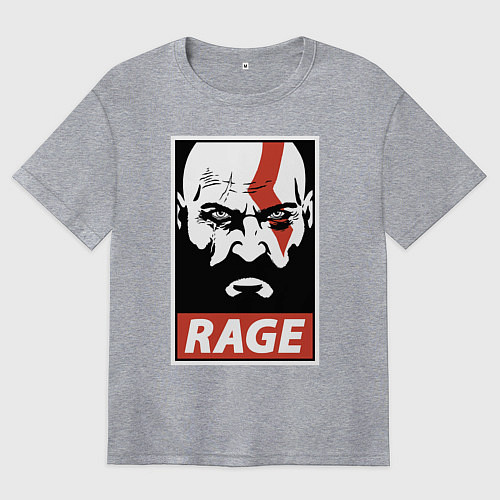 Женская футболка оверсайз RAGE GOW / Меланж – фото 1