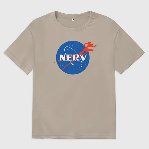 Женская футболка оверсайз Nerv / Миндальный – фото 1