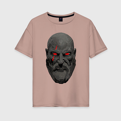 Женская футболка оверсайз Kratos ART / Пыльно-розовый – фото 1