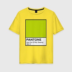 Женская футболка оверсайз Shrek: Pantone Color