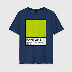 Футболка оверсайз женская Shrek: Pantone Color, цвет: тёмно-синий