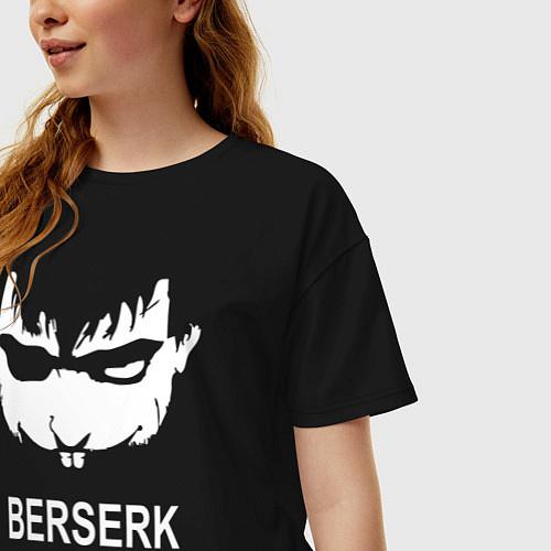 Женская футболка оверсайз Berserk / Черный – фото 3