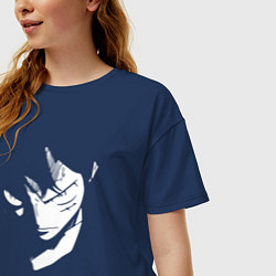 Футболка оверсайз женская Луффи из аниме One Piece, цвет: тёмно-синий — фото 2