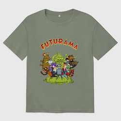 Футболка оверсайз женская Slurm team, цвет: авокадо