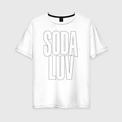 Футболка оверсайз женская Репер - SODA LUV, цвет: белый