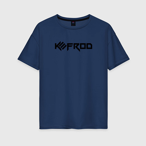 Женская футболка оверсайз Kefrod / Тёмно-синий – фото 1