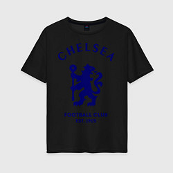 Футболка оверсайз женская Chelsea Est. 1905, цвет: черный