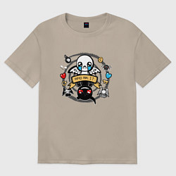 Футболка оверсайз женская THE BINDING OF ISAAC WHO AM I, цвет: миндальный