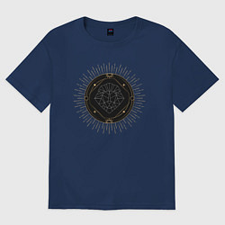 Футболка оверсайз женская Карта таро лев, цвет: тёмно-синий