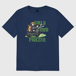 Футболка оверсайз женская Команда Удильщик, цвет: тёмно-синий