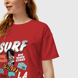 Футболка оверсайз женская Cool Dude, цвет: красный — фото 2