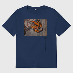 Футболка оверсайз женская Космонавт-1, цвет: тёмно-синий