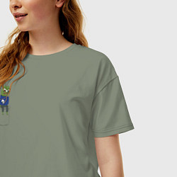 Футболка оверсайз женская Pepe Thinking room, цвет: авокадо — фото 2