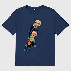 Футболка оверсайз женская Неуязвимый Invincible, цвет: тёмно-синий