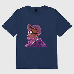 Футболка оверсайз женская DaBaby Violet, цвет: тёмно-синий