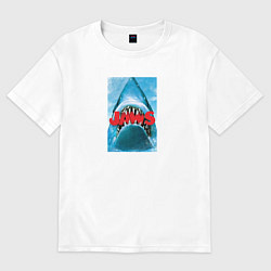 Футболка оверсайз женская Jaws classic, цвет: белый
