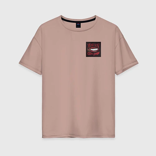 Женская футболка оверсайз Maneskin / Пыльно-розовый – фото 1