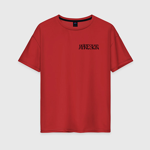 Женская футболка оверсайз Maneskin / Красный – фото 1