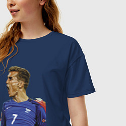 Футболка оверсайз женская Antoine Griezmann, цвет: тёмно-синий — фото 2