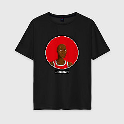 Футболка оверсайз женская Retro Jordan, цвет: черный