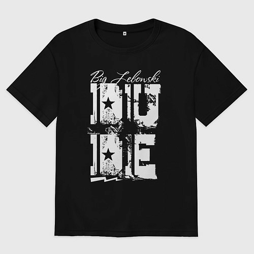 Женская футболка оверсайз Dude / Черный – фото 1