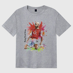 Футболка оверсайз женская Thierry Daniel Henry, цвет: меланж