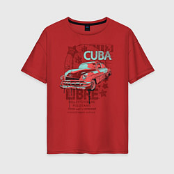 Футболка оверсайз женская Cuba Libre, цвет: красный