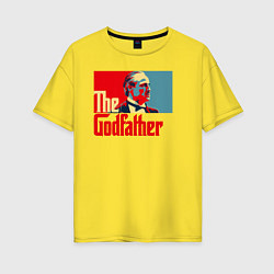 Футболка оверсайз женская Godfather logo, цвет: желтый