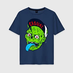 Футболка оверсайз женская Zombie casual, цвет: тёмно-синий