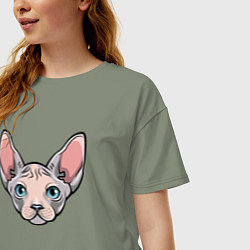 Футболка оверсайз женская Сфинкс, цвет: авокадо — фото 2