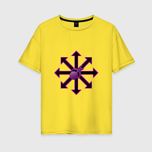 Женская футболка оверсайз Звезда Хаоса Слаанеш / Желтый – фото 1