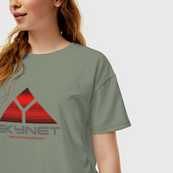 Футболка оверсайз женская Skynet, цвет: авокадо — фото 2