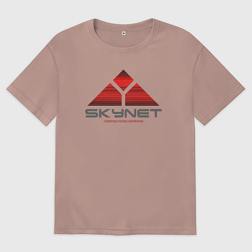 Женская футболка оверсайз Skynet / Пыльно-розовый – фото 1