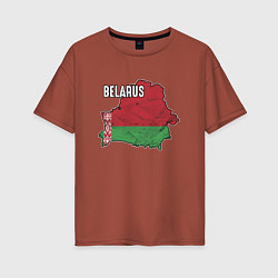 Женская футболка оверсайз Belarus Map